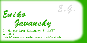 eniko gavansky business card